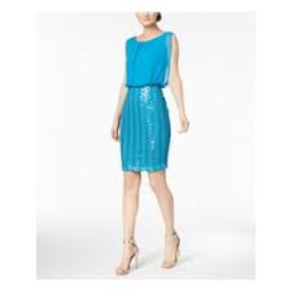 NWT Calvin Klein Blue Sheath Cocktail Dress